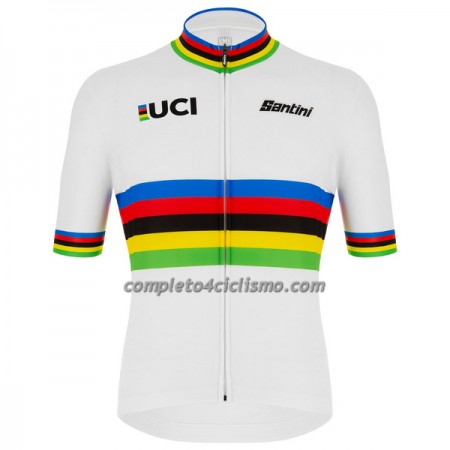 Maglia 2023 Campionati del mondo UCI Manica Corta Bianco